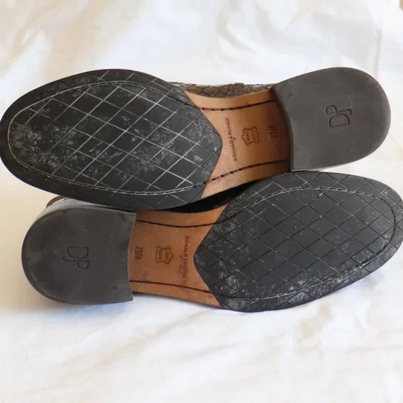 Donald J Pliner Leather Animal Print Moto Boots Brown Size 7.5M - Picture 6 of 9